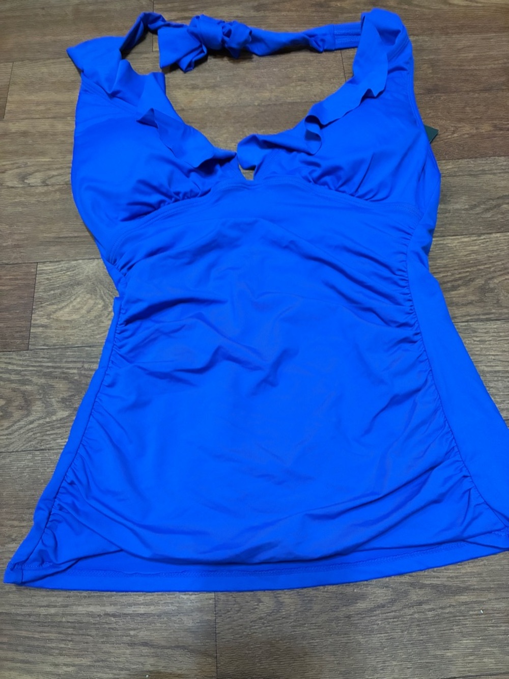 Women’s Ralph Lauren Halter Tankini Top Blue Size 8 NWT